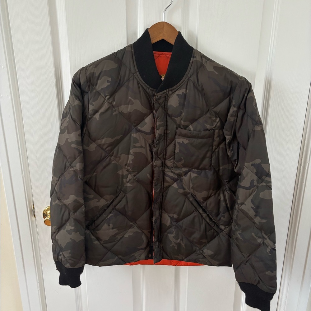 RARE Todd Snyder x Rocky Mountain Featherbed Camouflage quilted jacket.
